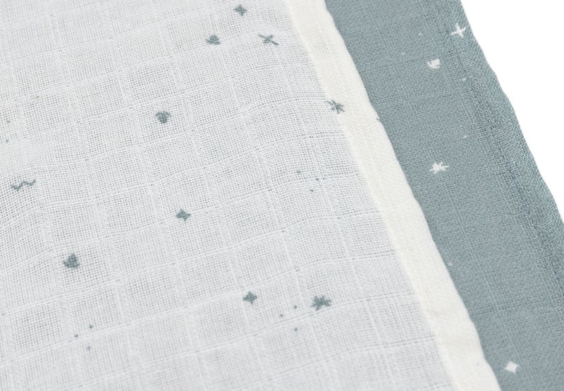 Jollein Cloth Muslin 70x70cm Twinkling Sea Green (3pack) - Image 4